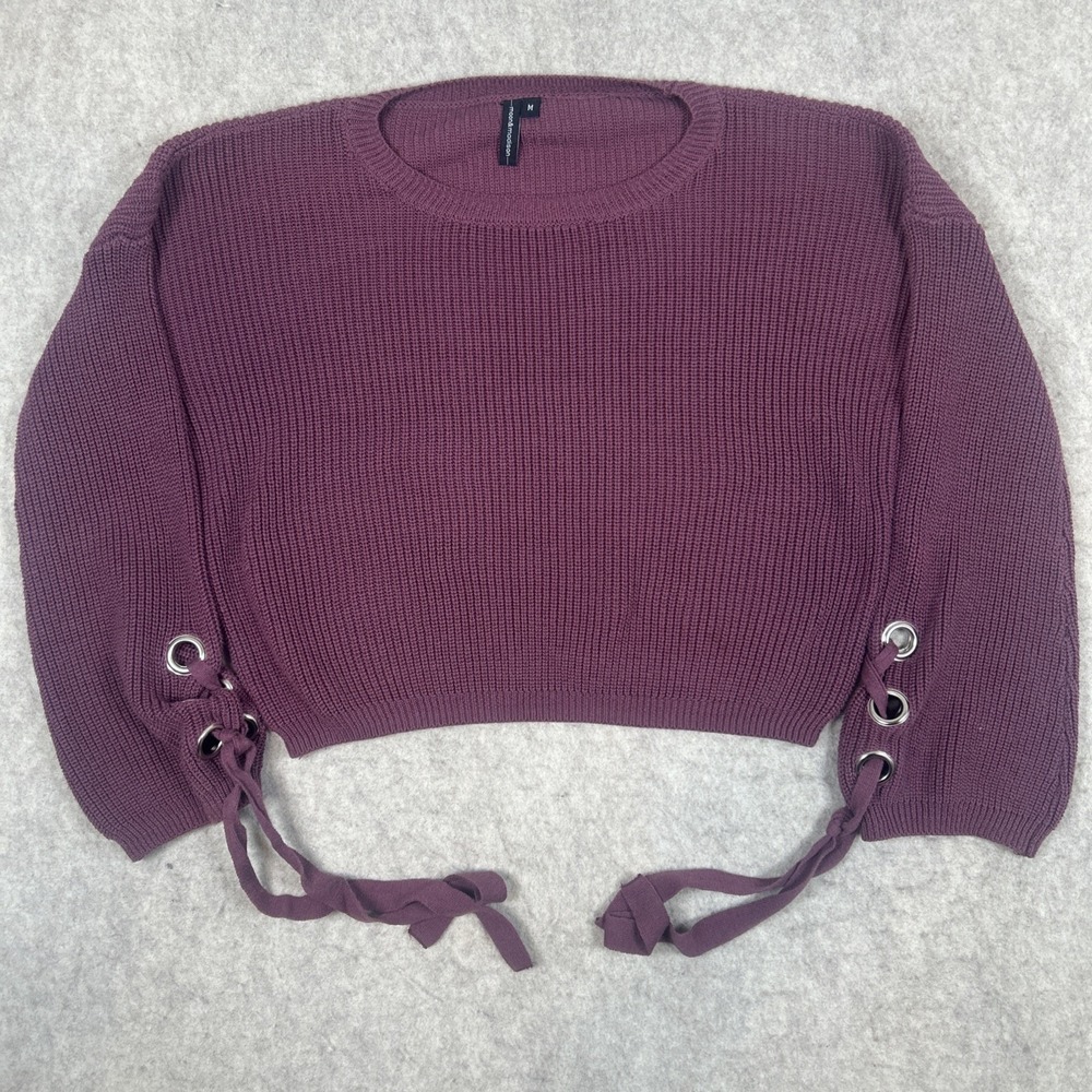 Moon & Madison Cropped‎ Sweater Womens Size M Trendy Baggy Casual